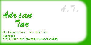 adrian tar business card